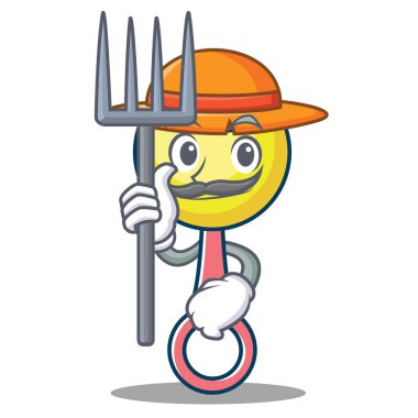 Çiftçi çıngırak oyuncak karakter karikatür