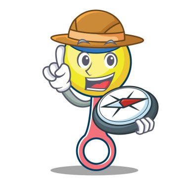 Explorer çıngırak oyuncak maskot çizgi film