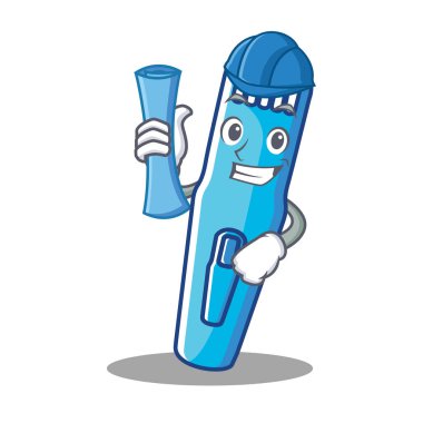 Mimar düzeltici karakter karikatür tarzı