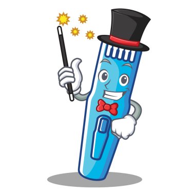 Sihirbaz düzeltici maskot karikatür tarzı