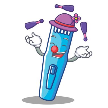 Düzeltici maskot karikatür tarzı hokkabazlık