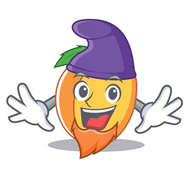 Elf kayısı karakter karikatür tarzı