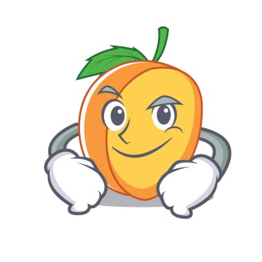 Smirking kayısı karakter karikatür tarzı