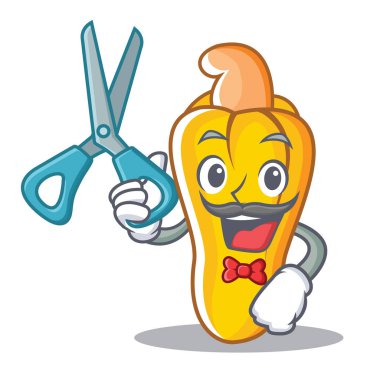 Kaju karakter karikatür tarzı berber