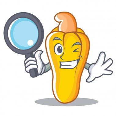 Dedektif kaju karakter karikatür tarzı