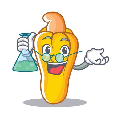 Profesör kaju karakter karikatür tarzı