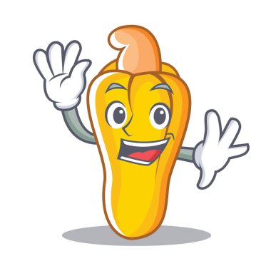 Kaju karakter karikatür tarzı sallayarak