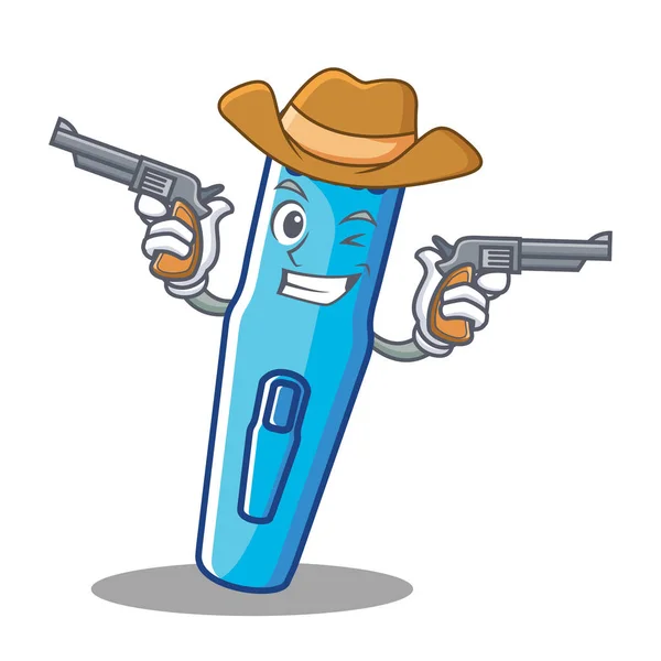 Cowboy trimmer personagem estilo dos desenhos animados — Vetor de Stock