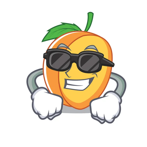 Super cool apricot Charakter Cartoon-Stil — Stockvektor