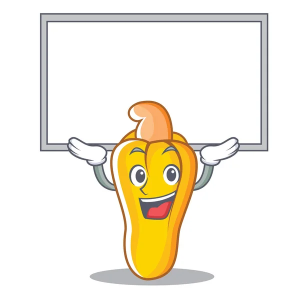 Up board cashew character cartoon style — Stock Vector