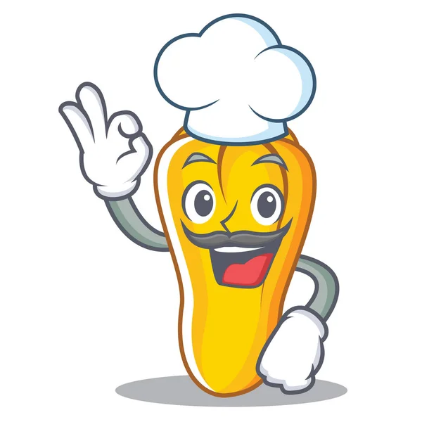 Chef cashew character cartoon style — Stock Vector