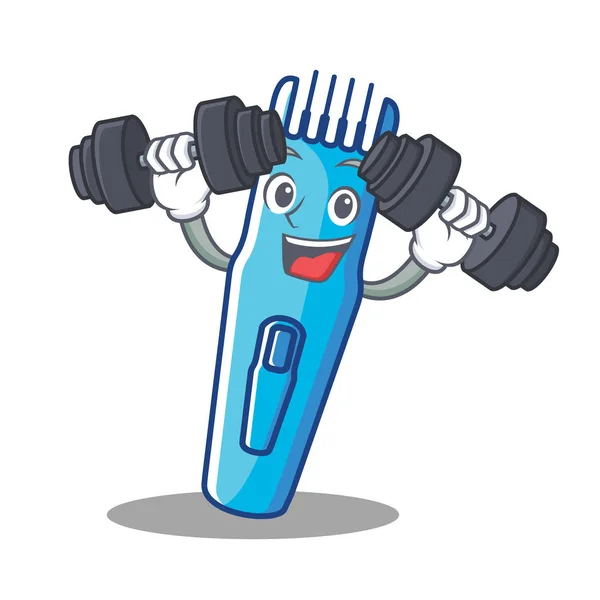 Fitness trimmer personnage dessin animé style — Image vectorielle