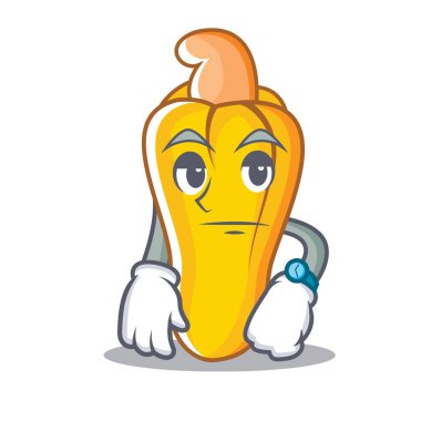 Kaju maskot karikatür tarzı bekliyor