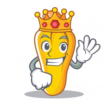 Kral kaju maskot karikatür tarzı