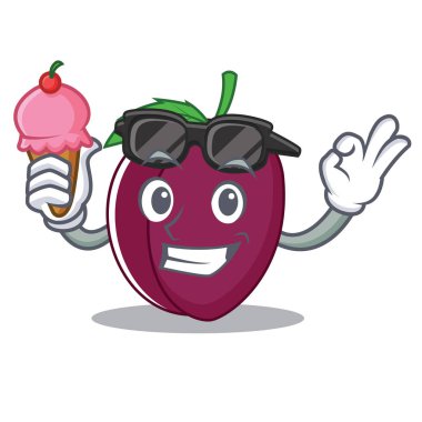 Dondurma Erik karakter karikatür tarzı ile