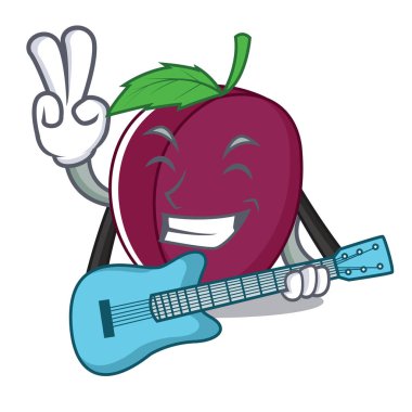 Gitar Erik maskot karikatür tarzı ile
