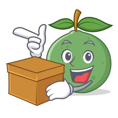 Kutusu guava karakter karikatür tarzı ile