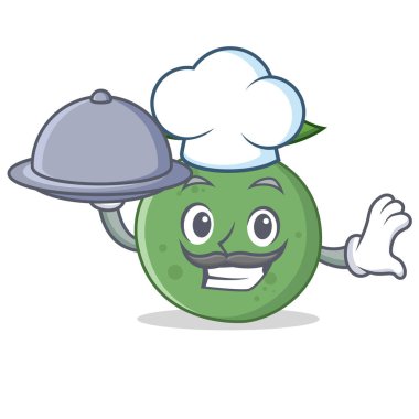 Şef gıda guava maskot karikatür tarzı ile