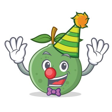 Palyaço guava maskot karikatür tarzı