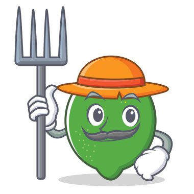 Çiftçi kireç karakter karikatür tarzı