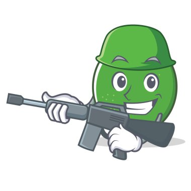 Ordu kireç karakter karikatür tarzı