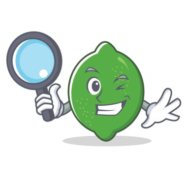 Dedektif kireç karakter karikatür tarzı