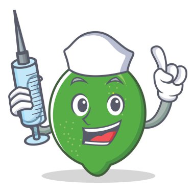 Hemşire kireç karakter karikatür tarzı