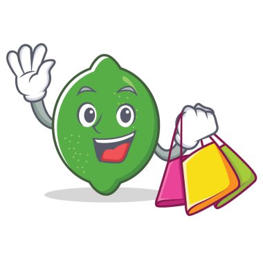 Kireç karakter karikatür tarzı alışveriş