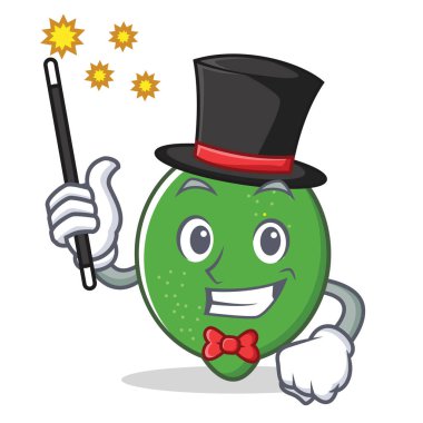 Sihirbaz kireç maskot karikatür tarzı