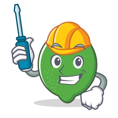 Otomotiv kireç maskot karikatür tarzı