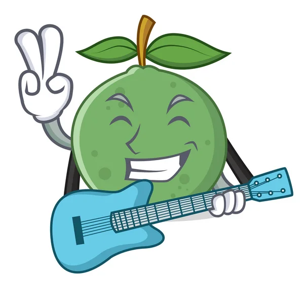 A gitár guava kabalája rajzfilm stílusú — Stock Vector