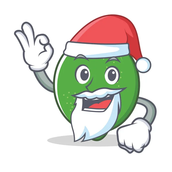 Santa cal mascote estilo cartoon — Vetor de Stock