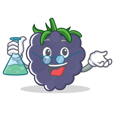 Profesör blackberry karakter karikatür tarzı