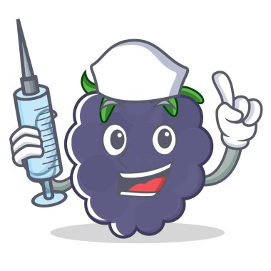 Hemşire blackberry karakter karikatür tarzı