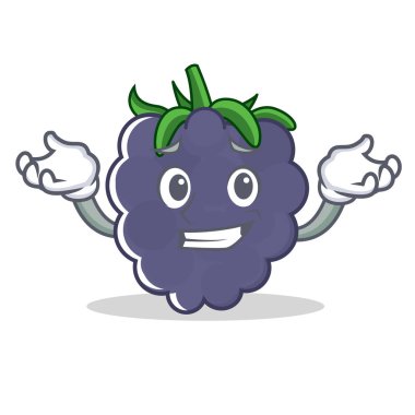 Sırıtan blackberry karakter karikatür tarzı