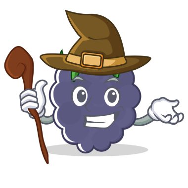 Cadı blackberry maskot karikatür tarzı