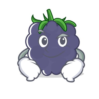 Smirking blackberry karakter karikatür tarzı