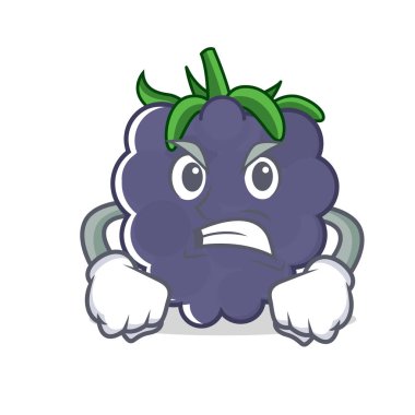 Kızgın blackberry maskot karikatür tarzı