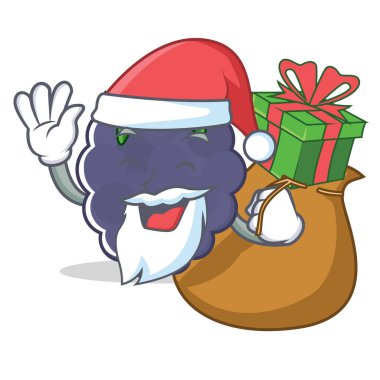 Noel Baba hediye blackberry maskot karikatür tarzı ile