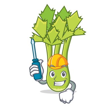 Otomotiv kereviz maskot karikatür tarzı