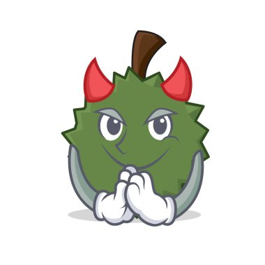 Şeytan Durian maskot karikatür tarzı