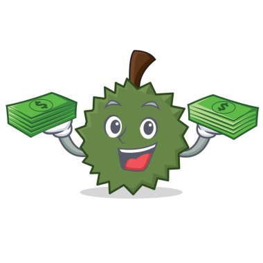 Para Durian maskot karikatür tarzı ile