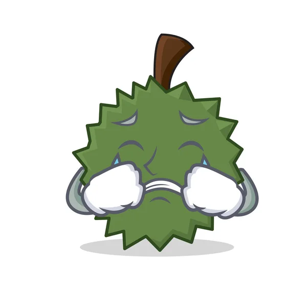 Ağlayan Durian maskot karikatür tarzı — Stok Vektör