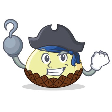 Korsan yılan meyve karakter karikatür