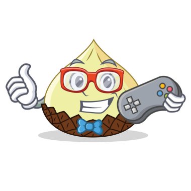 Oyun yılan meyve maskot çizgi film