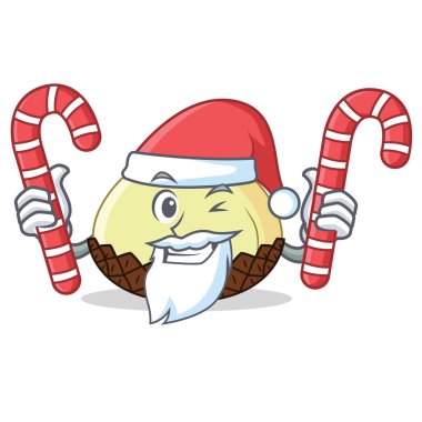 Santa şeker yılan meyve maskot karikatür ile