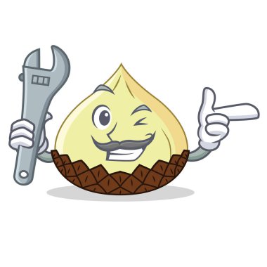 Mekanik yılan meyve maskot çizgi film