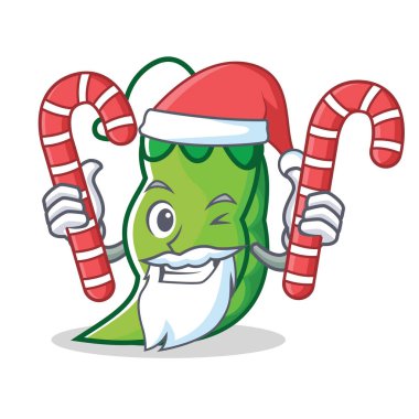 Samnta şeker bezelye maskot karikatür tarzı ile