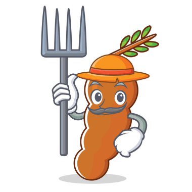 Çiftçi demirhindi karakter karikatür tarzı