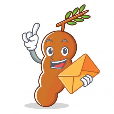 Zarf demirhindi karakter karikatür tarzı ile